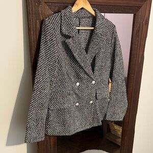 Source Unknown Monochrome Tweed Blazer